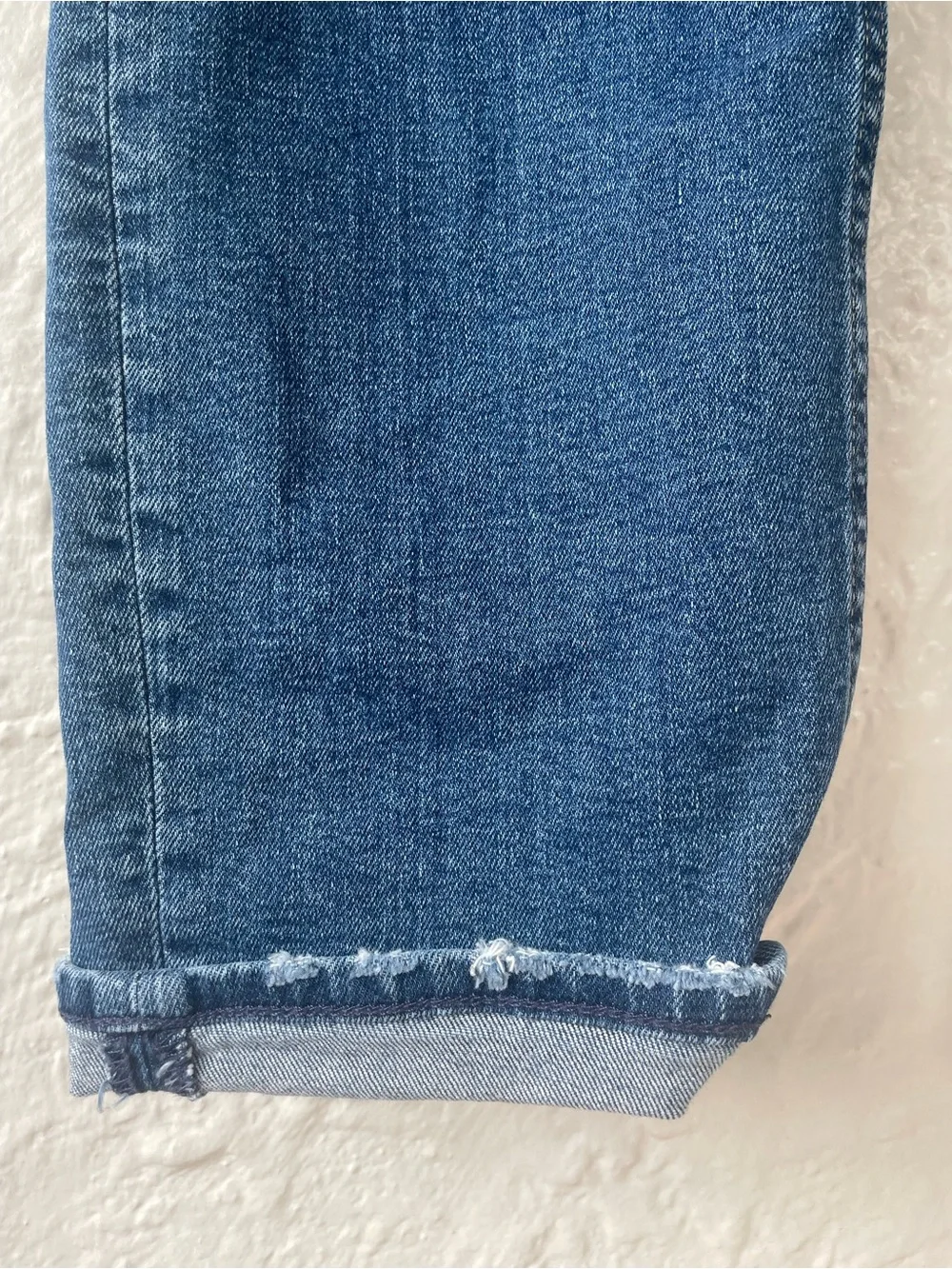 GAP Vintage High Slim Sky High distressed ankle length cuffed jeans; 14R - Picture 3 of 8
